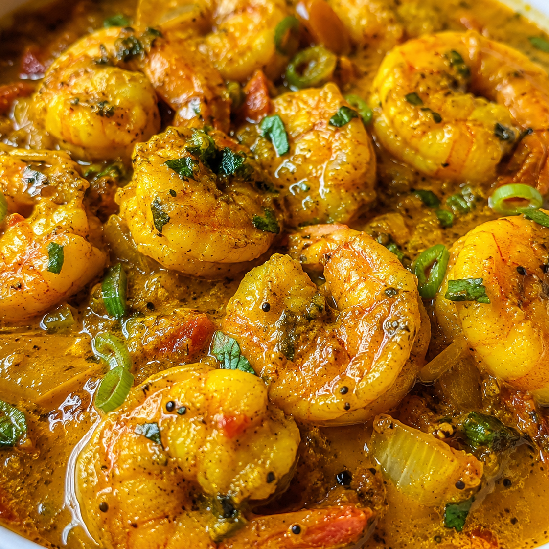 Step from a Trini curry recipe in the ebook